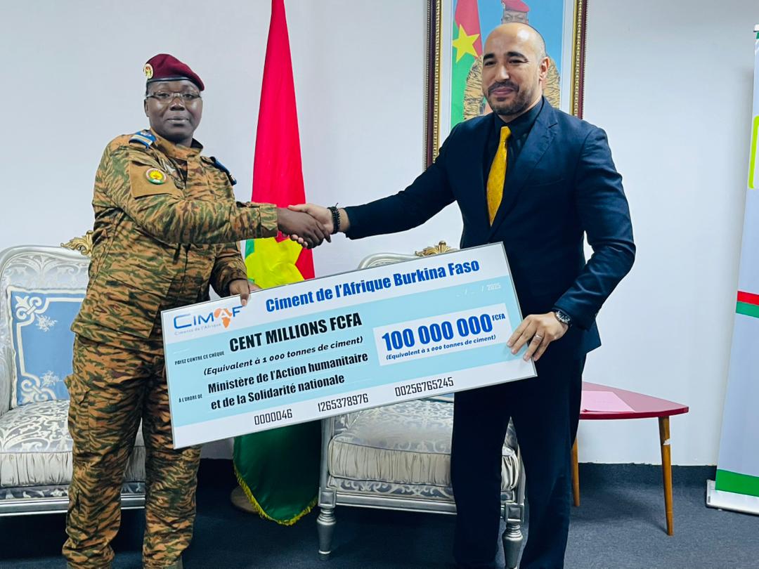 CIMAF Burkina Faso Donates 1,000 Tons of Cement